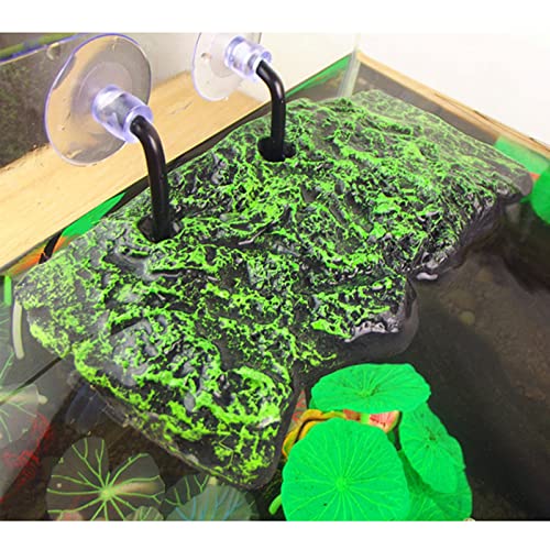 Floating for Turtle Basking Platform with Suction Cups Resin Island Dock for Aquatic Turtles Climbing Height Adjustable