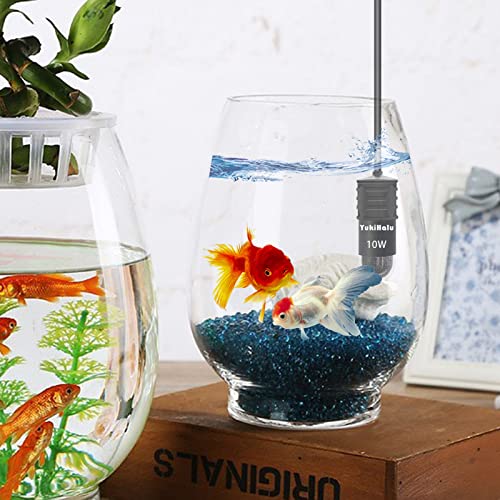 YukiHalu USB Powered Aquarium Heater, 10W Adjustable Mini Fish Tank Heater with External Temperature Controller, LED Display, Used for 0.5-1 Gallon Tank (10W USB) - size: 10 Watts (USB)