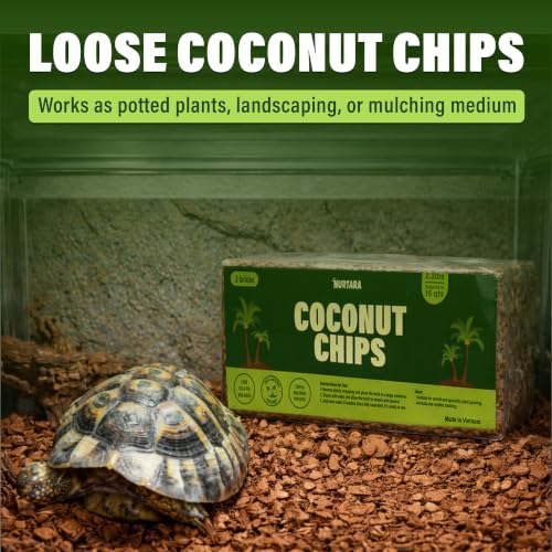 Coconut Chips Substrate, 2 Bricks, 2.2 lb Reptile Bedding, 15 qt | Expands to 15 qt, two coconut husk bricks, terrarium bedding for reptiles, orchid bark, tropical plant mulch - size: 2.2 Lbs (Pack of 2 - 1.1 Lbs Each)