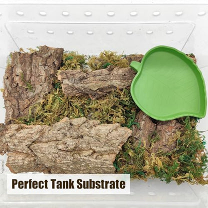 VCEPJH Reptile Bark Bedding,1 LB Natural Cork Bark for Reptiles Flat Cork Wood Terrarium Substrate Tank Supplies for Snake Spiders Bearded Dragons Hermit Crabs Geckos