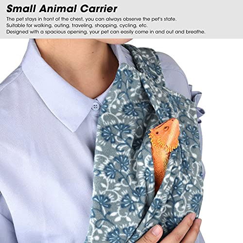 Lizards Sling Carrier, Breathable Lizard Sling Bag Adjustable Reptile Carrier Bag, Soft Travel Bag for Bearded Dragon Climbing Pet Small Animal Outdoor Travel Walking