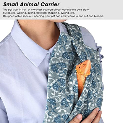 Lizards Sling Carrier, Breathable Lizard Sling Bag Adjustable Reptile Carrier Bag, Soft Travel Bag for Bearded Dragon Climbing Pet Small Animal Outdoor Travel Walking