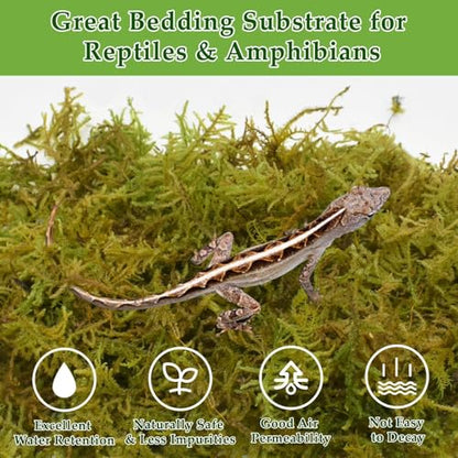 Halatool 1.1LB Sphagnum Moss & 10LB Coco Chips Substrate for Reptiles, Terrariums, Humidity Retention, Bedding, Nesting & Burrowing