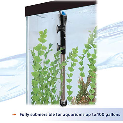 Aqueon Submersible Aquarium Heater, 300 Watts, Up to 100 Gallons - size: 300 Watts, Up to 100 Gallons