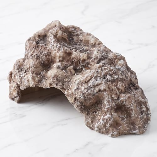 Reptile Hide Cave Rock for Geckos and Snakes Resin Small Snake Hide Rock and Secure Shelter Terrarium and Tank Environment Decoration for Amphibians and Lizards