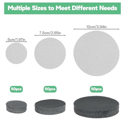 150 Mesh for Plant Plant Hole Mesh Pads Drainage Screen Plastic Round Flower Hole MeshScreen Cover Pad 2 3 4 Inch Assorted SizesMesh Preventing Soil Leakage