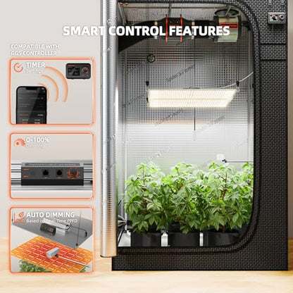 Spider Farmer SF4000 LED Grow Lights for Indoor Plants in 4x4 Grow Tent | 450W Dimmable Full Spectrum Grow Light, New-Gen High-Efficiency Diodes 2.7 PPE System for Seed Starting, Vegetables & Bloom - size: 4x4