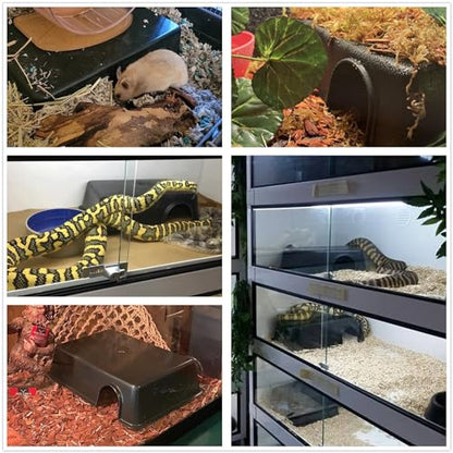 Leoterra Snake Hides for Ball Pythons X-Large Ball Python Hides 16.5"x10.6"x4.3"(XL) Plastic Material Durable and Easy to Clean