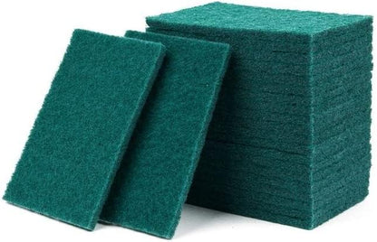 100-Pack Heavy Duty Green Scouring Pads 4x6 Inch | Reusable Non-Scratch Scrub Pads for Kitchen, Dishes, Pots, Pans, Grills & Household Cleaning | Multipurpose Scrubbers for Tough Stains - size: 3 X 4 100 Pack