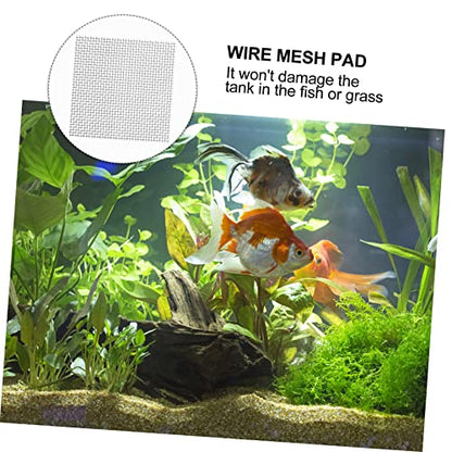 8pcs Fish Tank Breeding Net Stainless Steel Mesh Pad for Aquatic Plant Substrate Moss Met Grass Plant Fixed Net