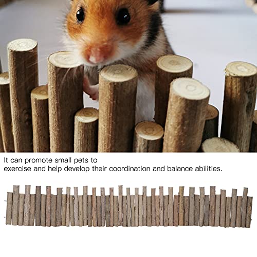 Flexible Hamster Wooden Bridge, 11.8In Fence for Cage Accessories | Rat Wood Sticks Ladder For Platforms Decor Stuff Hides