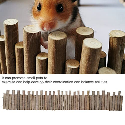 Flexible Hamster Wooden Bridge, 11.8In Fence for Cage Accessories | Rat Wood Sticks Ladder For Platforms Decor Stuff Hides