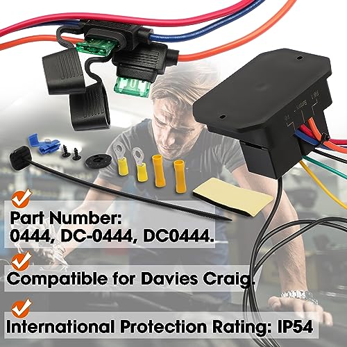 12V/24V Fans Controller Switch #0444, Temperature Range 104F to 230F | LED Real-Time Display, Thermatic Dual Fan Relay Kit, Digital Radiator Electric Fan Controller Switch Kit