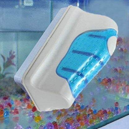 Jasonwell Magnetic Aquarium Fish Tank Glass Algae Glass Cleaner Scrubber Floating Clean Brush(XL) - color: Blue, size: XL