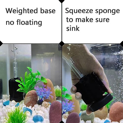 AQUANEAT 3 Pack Aquarium Bio Sponge Filter Breeding Fry Betta Shrimp Nano Fish Tank (Small up to 10Gal) - size: Small up to 10Gal