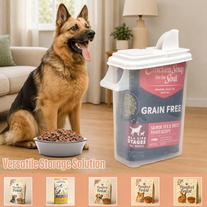 Buddeez Airtight Pet Food Storage Container, 32 Quart, with Pour Spout | For dog food, cat food or bird seed, Easy-pour lid or spout