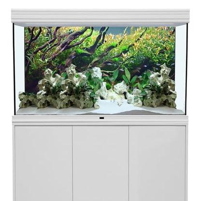 YongFoto Fish Tank Background 24x12 inch Aquarium Background River Bed Waterweeds Moss Lake Aquatic Plant Undersea Tree Branch Backdrop Reptile Habitat Terrarium Background - color: Green-2, size: 24x12in/60x30cm