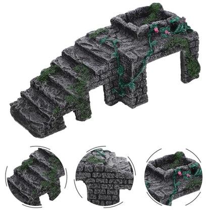 jojofuny Large Turtle Dock Floating Basking Platform with Ramp for Aquarium Turtles Reptile Habitat Tank Accessory