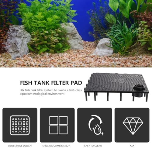 5Pcs Aquarium Divider Tray Black Plastic Grid Divider Tray Egg Crate Louvre Light Diffuser Aquarium Fish Tank Bottom Supplies