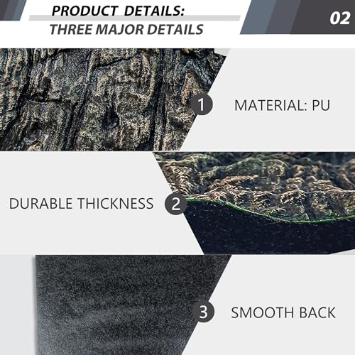 17.7x11.8in Rock Terrarium Background,3D Reptile Tank Background Board,Amphibian Stereo Backdrop Wall,Lizard Snake Gecko Spider Fish pet silo Background Decorative Panel(Paleyellow) - color: Paleyellow-17.7"*11.8"（1pcs）