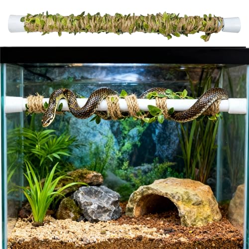 Snake Climbing Stick, Ball Python Tank Accessories, Retractable & Detachable Snake Climbing Toy for Ball Pythons, Lizards, Tarantulas, Geckos, Tree Frogs, Etc. (11.69inch-19.7inch)