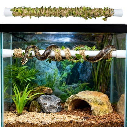 Snake Climbing Stick, Ball Python Tank Accessories, Retractable & Detachable Snake Climbing Toy for Ball Pythons, Lizards, Tarantulas, Geckos, Tree Frogs, Etc. (11.69inch-19.7inch)