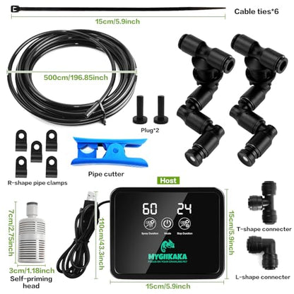 Reptile Smart Mister, Reptile Humidifiers Misting System Automatic with Timer, Terrariums Humidifier with 360°Adjustable Misting Nozzles, Spray Kit for Rainforest Plants Amphibian - size: Touch Version - Upgraded