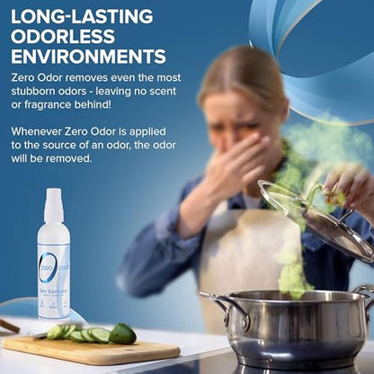 Zero Odor Multi-Purpose Odor Eliminator, Car & Room Air Freshener, 8 oz | Unscented Travel Size Spray for Bathroom, Closet, Kitchen & Small Spaces, Over 1,000 sprays - size: 8 Fl Oz (Pack of 1)