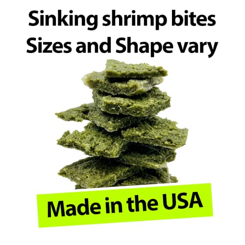 Shrimp Bites Calcium & Superfood Formula | High calcium supports molts and shell growth. Real egg and chlorella protein. Sinks fast, no clouding. Shrimp, snails, plecos