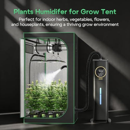 Reptile Fogger Humidifier 8L/2.1Gal, Humidifiers for Reptiles Tank | Humidifier for Plants Indoor, Reptile Fogger with Humidity Control, Humidity Probe, Expandable Hose, Terrarium, Grow Tent