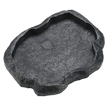 ANGGREK Incubation suppliespet Dish for Lizards Reptile Bowl Large Russian Tortoise Water Turtle Food Dishes Bearded Dragon Feeding Medium Snake Shallow Plastic Small Bath 21 by 14 cm (M) - size: Medium