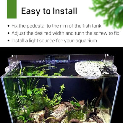 Set of 2 Clear Acrylic Fish Tank LED Light Holder Aquarium Lamp Hanging Aquarium Fixtures Support Stands Box Aquatic Fish Tank Lighting Tools 2PCS