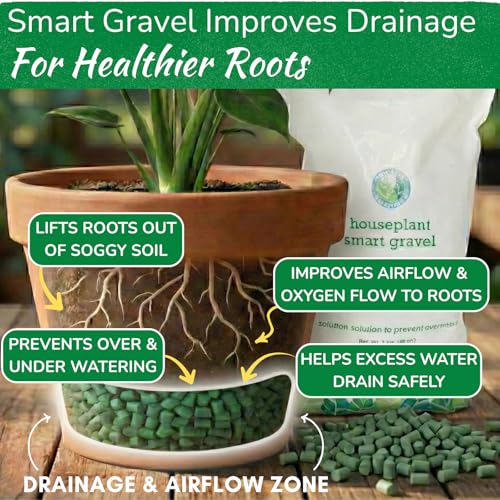 Houseplant Smart Gravel, Reusable Drainage Rocks for Potted Plants, 32 oz