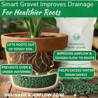 Houseplant Smart Gravel, Reusable Drainage Rocks for Potted Plants, 32 oz