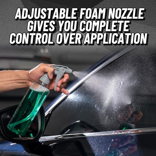 Chemical Guys, Heavy Duty Spray Bottle & Trigger Sprayer, 16 oz, 3 Pack | Chemical-resistant Viton-seal bottles with adjustable mist-to-stream nozzles for cleaners and degreasers, three pack - size: 16ounce(3pack)