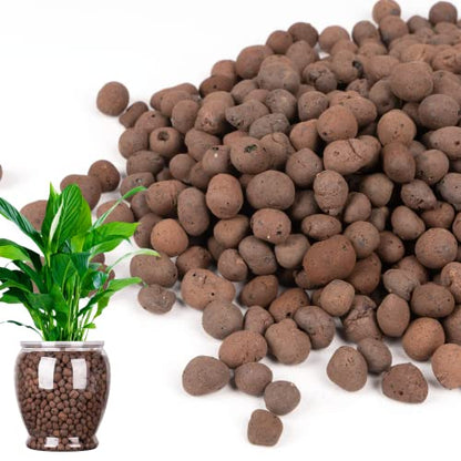 GASPRO 5lb Organic Clay Pebbles for Plants, 100% Natural Leca Balls for Indoor Plants Soil Root Development, Orchid Potting Mix, Drainage and Reusable, 4-16mm