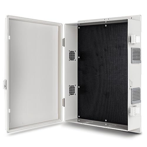 Namunanee Outdoor Electrical Junction Box, ABS Water Resistant Enclosure with Internal Mounting Panel & Hinged Cover (18.1" H* 12.6" L* 4.3" W) - size: 18.1"H x 12.6"L x 4.3"W & Standard