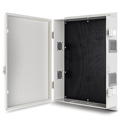 Namunanee Outdoor Electrical Junction Box, ABS Water Resistant Enclosure with Internal Mounting Panel & Hinged Cover (18.1" H* 12.6" L* 4.3" W) - size: 18.1"H x 12.6"L x 4.3"W & Standard