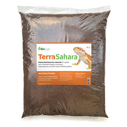 The Bio Dude Terra Sahara Bioactive Reptile Substrate 36 quarts for terrariums and vivariums. Bioactive Substrate for Bearded Dragons, Uromastyx, Leopard Geckos and More!