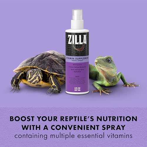Zilla Vitamin Supplement Food Spray, with Carotene, Spray-on Multivitamin Supplement for Reptiles | With Carotene, Spray-on Multivitamin Supplement for Reptiles