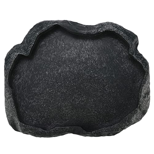 ANGGREK Incubation suppliespet Dish for Lizards Reptile Bowl Large Russian Tortoise Water Turtle Food Dishes Bearded Dragon Feeding Medium Snake Shallow Plastic Small Bath 21 by 14 cm (M) - size: Medium