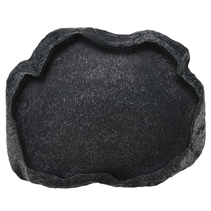 ANGGREK Incubation suppliespet Dish for Lizards Reptile Bowl Large Russian Tortoise Water Turtle Food Dishes Bearded Dragon Feeding Medium Snake Shallow Plastic Small Bath 21 by 14 cm (M) - size: Medium