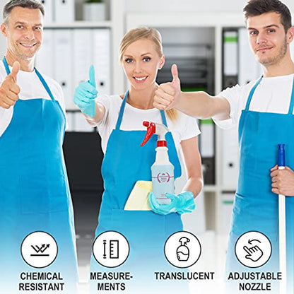 Uineko Empty Spray Bottles, Heavy Duty Sprayer, Mist & Stream, 4 Pack 16 Oz | Professional Spray Bottle, Leak-Proof, Better Trigger, Measurements, All-Purpose for Cleaning Solutions, Planting, Detailing - size: 16 Oz, 4 Pack