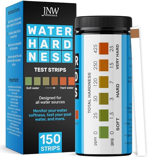 Water Hardness Test Strips for Home Water - 150 Strips Kit | Includes 150 water hardness test strips for tap, well and softened water with fast results and an easy color chart. - style: WATER HARDNESS TEST STRIPS - 150 STRIPS