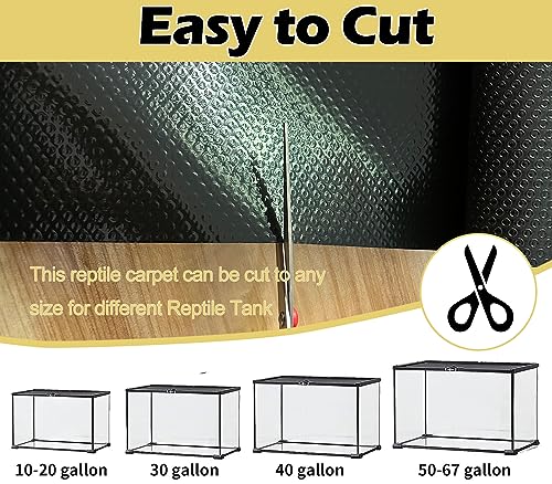 Reptile Carpet Bearded Dragon Tank Accessories for 40 Gallon, 20 Gallon, 50 Gallon,75 Gallon Tank, 17.5x39 Inch Non-Adhesive Reptile Mat Terrarium Liner For Leopard Gecko, Snake, Lizard and Tortoise - size: 17.5"x39"