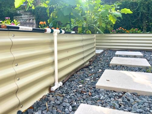 Garden Grid Manifold - 17" Tall, Double Style | Link All of Your Garden Grids So They Water Together | Ideal for Side-By-Side Garden Grid Connections - size: 17", style: Double