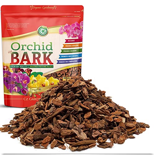 Orchid Potting Bark - Made in USA Premium Garden Soil Amendment Mix for Proper Root Development of Phalaenopsis, Cattleyas, Indoor/Outdoor Plants, Reptile Terrarium Bedding & More! (Mini Fir Bark)