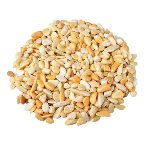 Erliway 7-9mm Yellow Aventurine Healing Crystal Chips for Crafts, 100g | Natural Crushed Crystal Stones Tumbled Chips for Vase Filler Aquarium Gravel, Meditation Chakra Balancing, Candle DIY Making - color: Yellow Aventurine