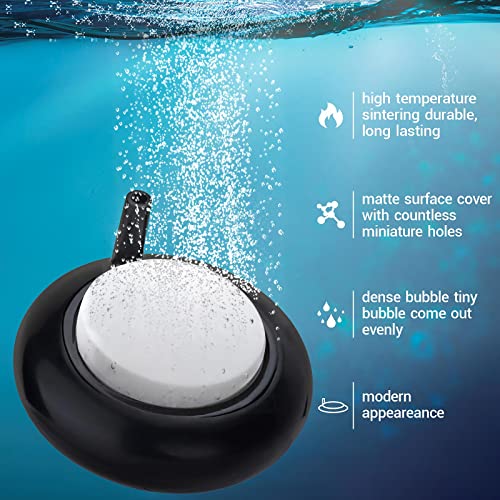 hygger Mini Aquarium Air Stone,Small Bubble Stone Fish Tank Oxygen Stone Ultra Silent Deep Dissolving Oxygen Diffuser Kit for Aquarium Fish Tank and Hydroponic - size: 1.4 Inch