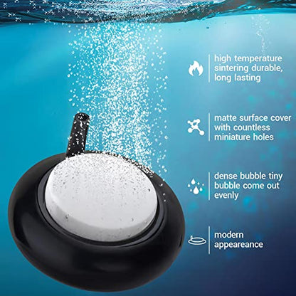 hygger Mini Aquarium Air Stone,Small Bubble Stone Fish Tank Oxygen Stone Ultra Silent Deep Dissolving Oxygen Diffuser Kit for Aquarium Fish Tank and Hydroponic - size: 1.4 Inch